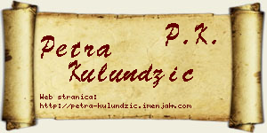 Petra Kulundžić vizit kartica
